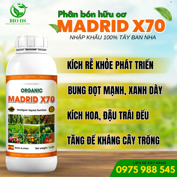 HỮU CƠ NHẬP KHẨU MADRID X70